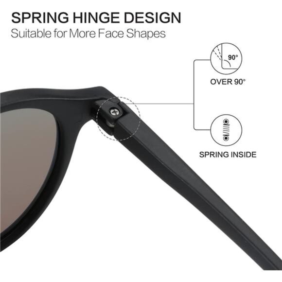 Polarized Round Sunglasses, Stylish Sunglasses for Men and Women Retro Classic main image 4